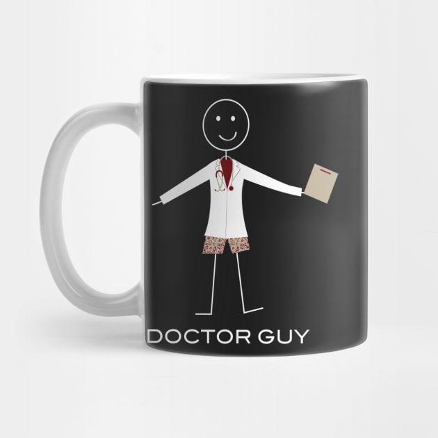 Funny Mens Doctor Guy Illustration by whyitsme